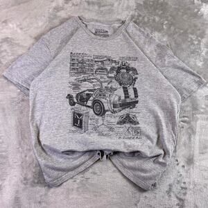 Back To The Future DeLorean Loot Crate Graphic Tee Gray Mens Large